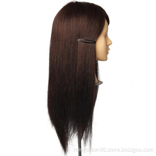 No makeup black mix hair mannequin head with hair training on sale